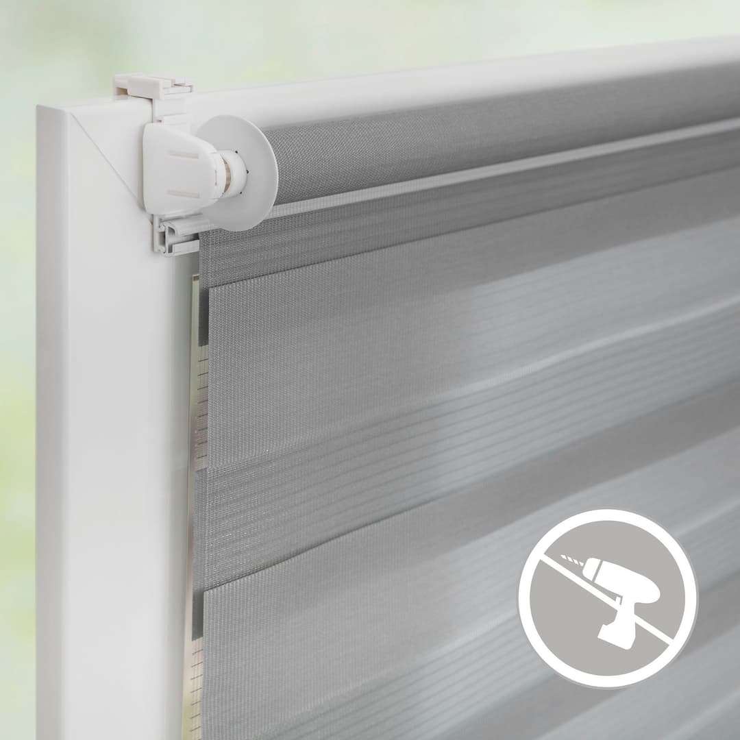 Doppelrollo Duo-Rollo Klemmfix | Grau