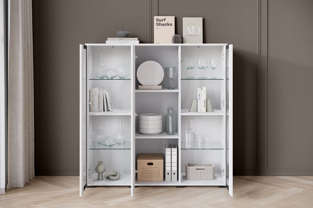 Home affaire Highboard Caro | Weiß
