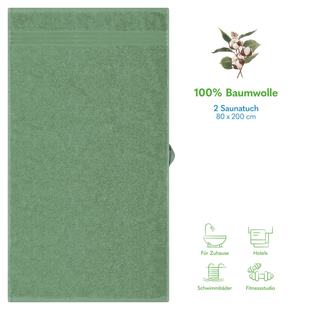 HAMMETEX Saunatuch | Grün