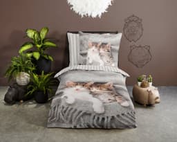 PURE luxury collection Kinderbettwäsche Snooze | Grau