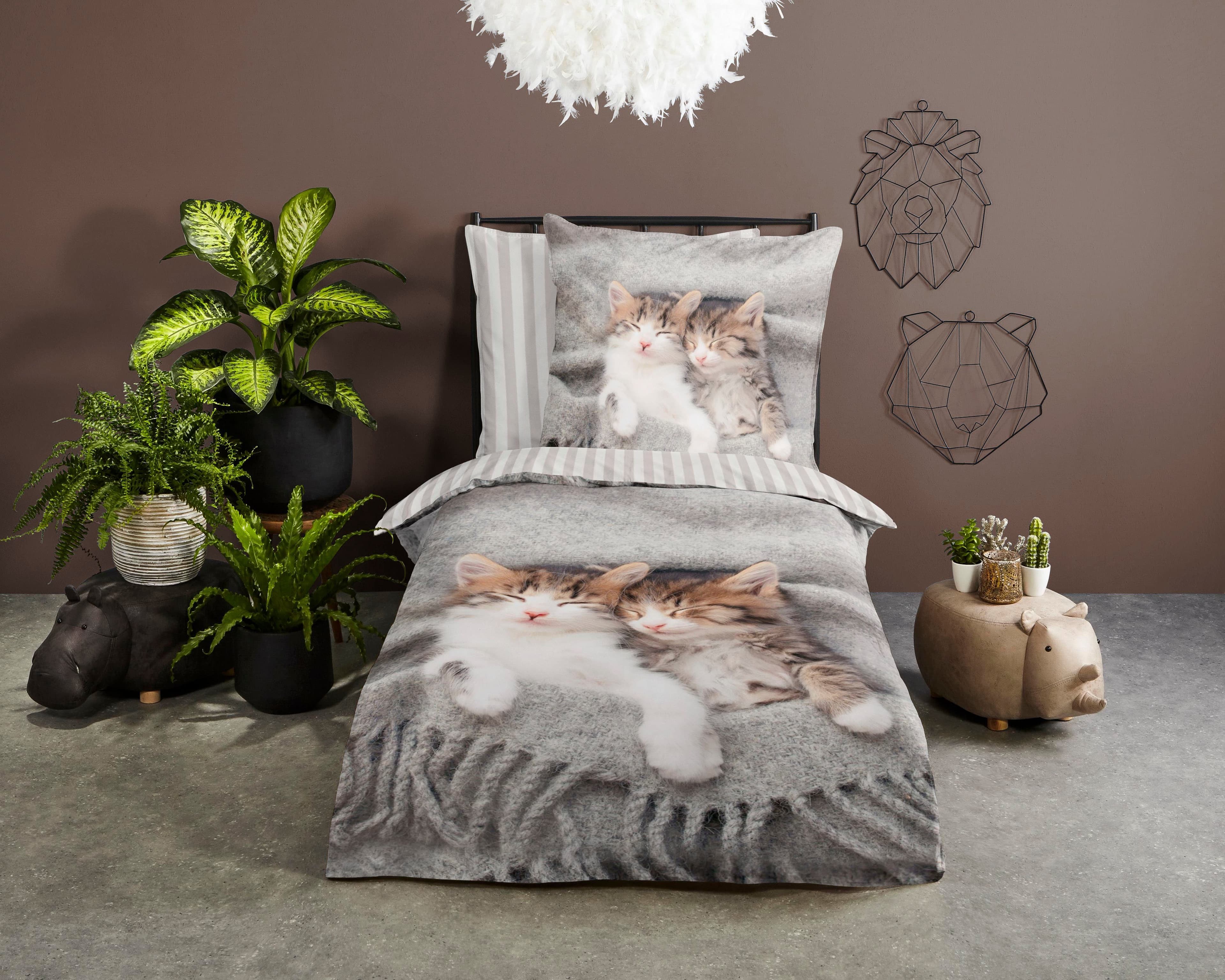 PURE luxury collection Kinderbettwäsche Snooze | Grau