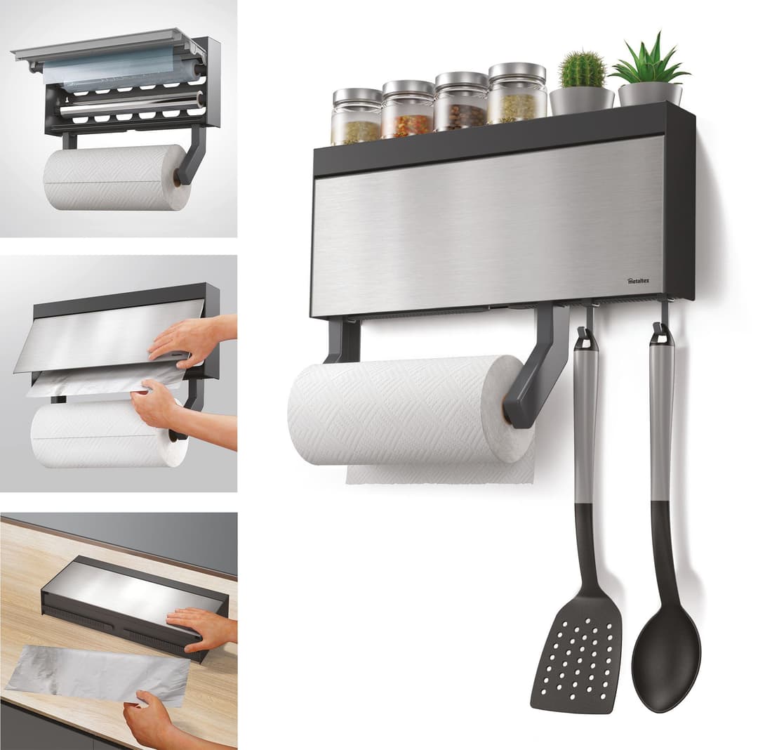 Metaltex Küchenrollenhalter Tango Inox | Silber