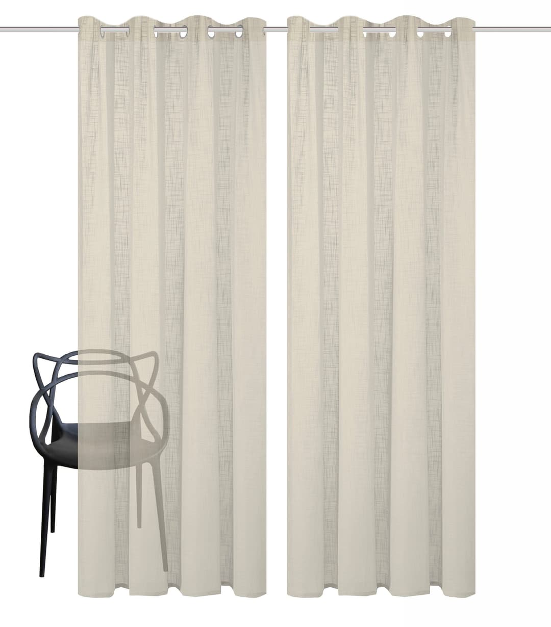 Home Basics Vorhang SOFTY 2er Pack | Braun