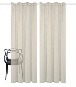 Home Basics Vorhang SOFTY 2er Pack | Braun