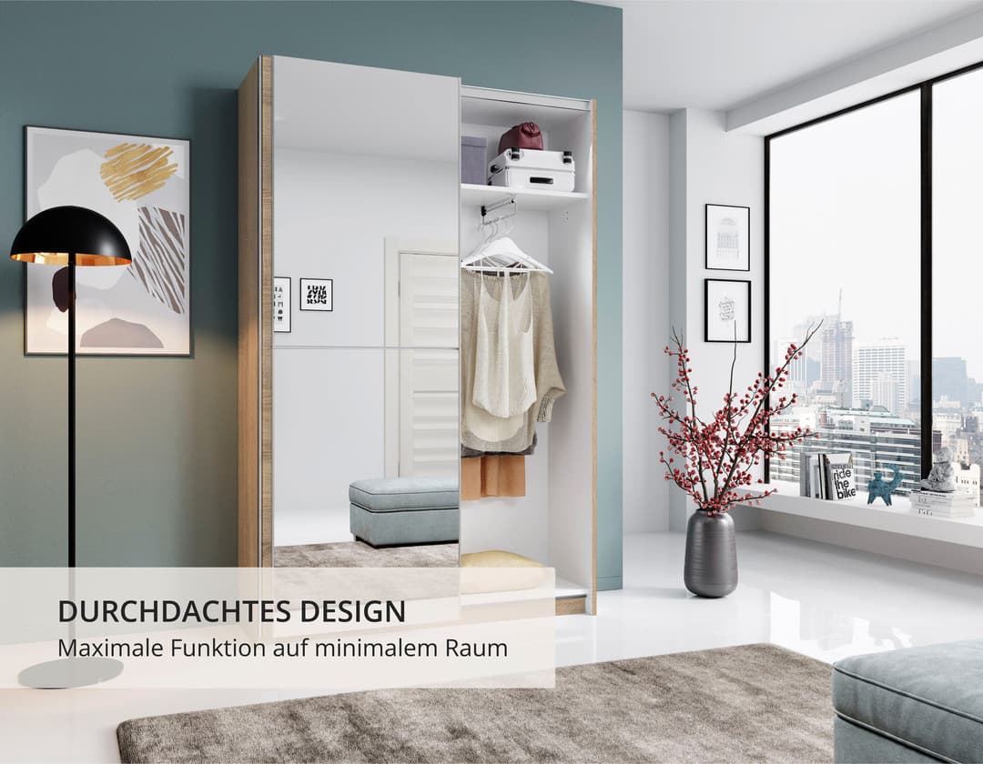 Schlafkontor Schwebetürenschrank Heimo | Holztöne