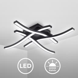 B.K.Licht LED Deckenleuchte BKL1431 | Schwarz