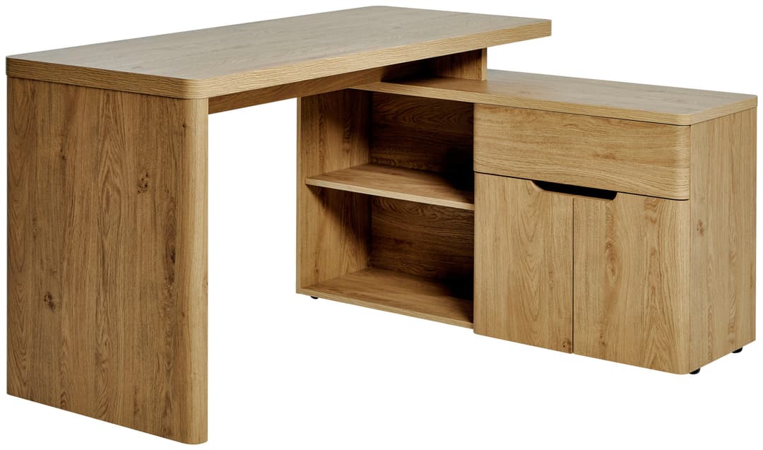 Jahnke Eckschreibtisch CU-LIBRE 150 E | Holztöne