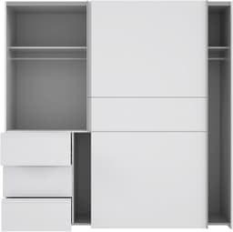 FORTE Winn Schwebetürenschrank | Weiß