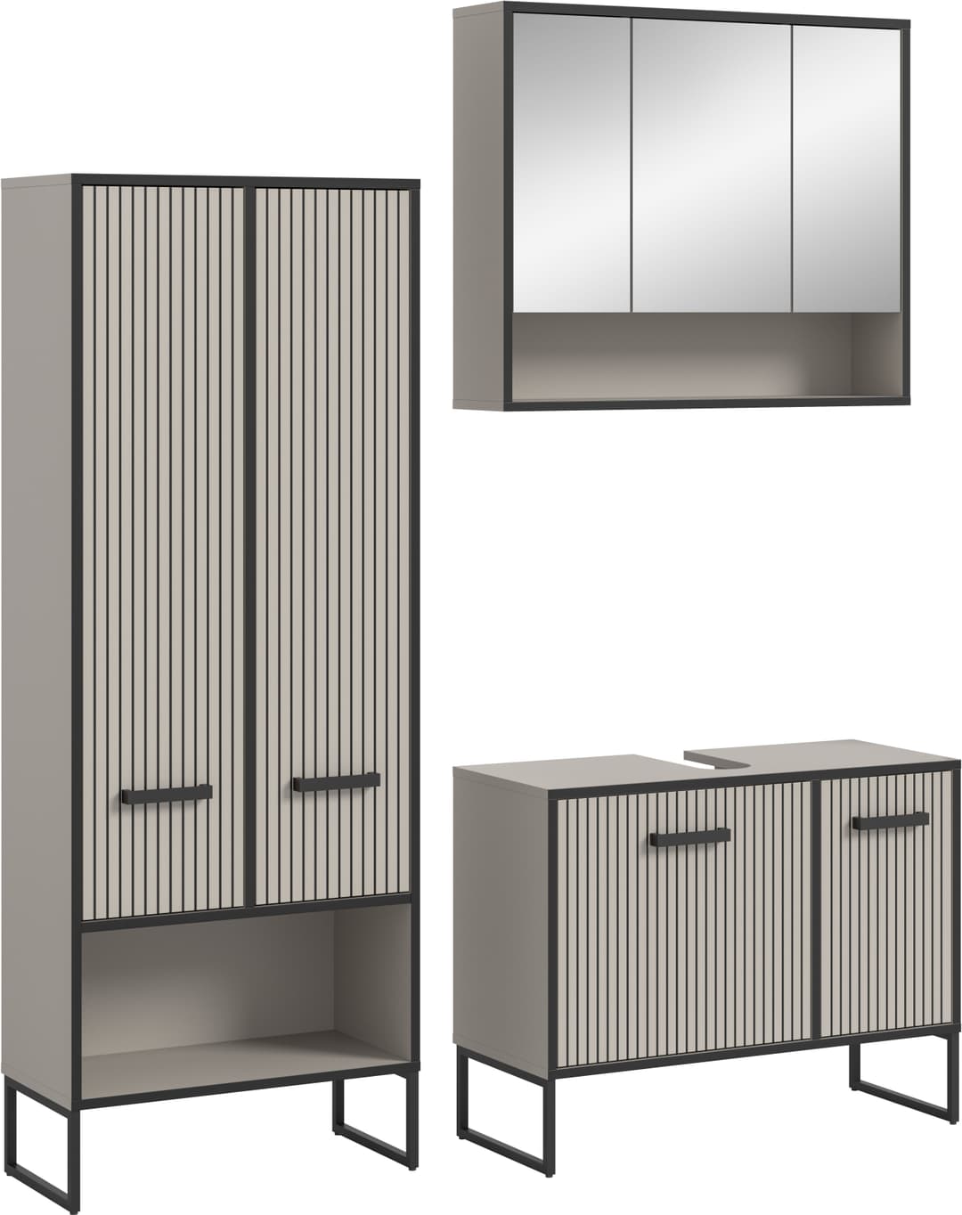 welltime Badmöbel-Set Locri | Beige