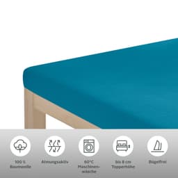 OTTO home Spannbettlaken Topper Basic | Türkis