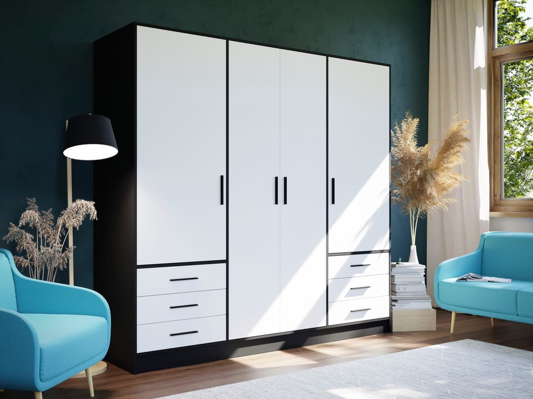 FORTE Kleiderschrank Jupiter | Mehrfarbig