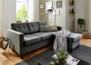 ATLANTIC home collection Ecksofa Tea L-Form | Grau