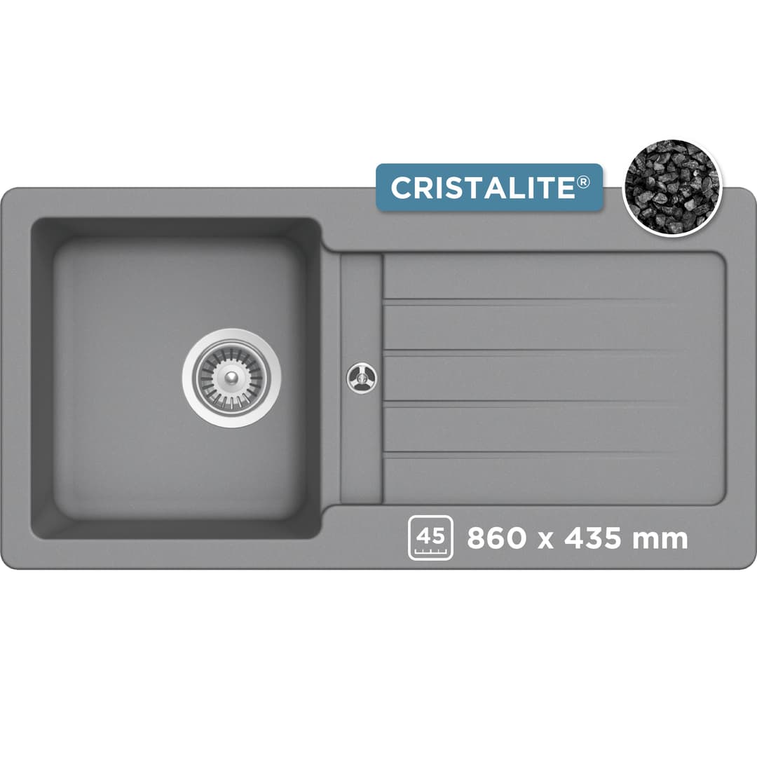 Schock Granitspüle Typos D-100 S | Grau