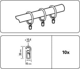 GARDINIA Faltenclip Faltenlegehaken | Beige