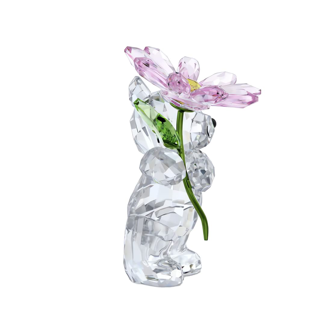 Swarovski Kris Bär mit Gänseblümchen | Mehrfarbig