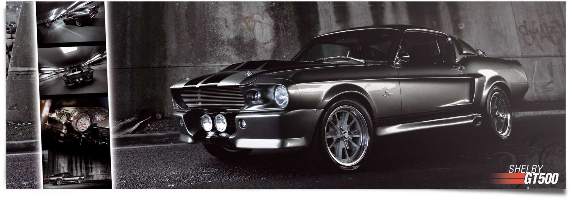 Reinders! Poster Ford Easton Mustang GT500 | Grau