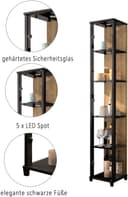 fif möbel Vitrine OPTIMA | Schwarz 3