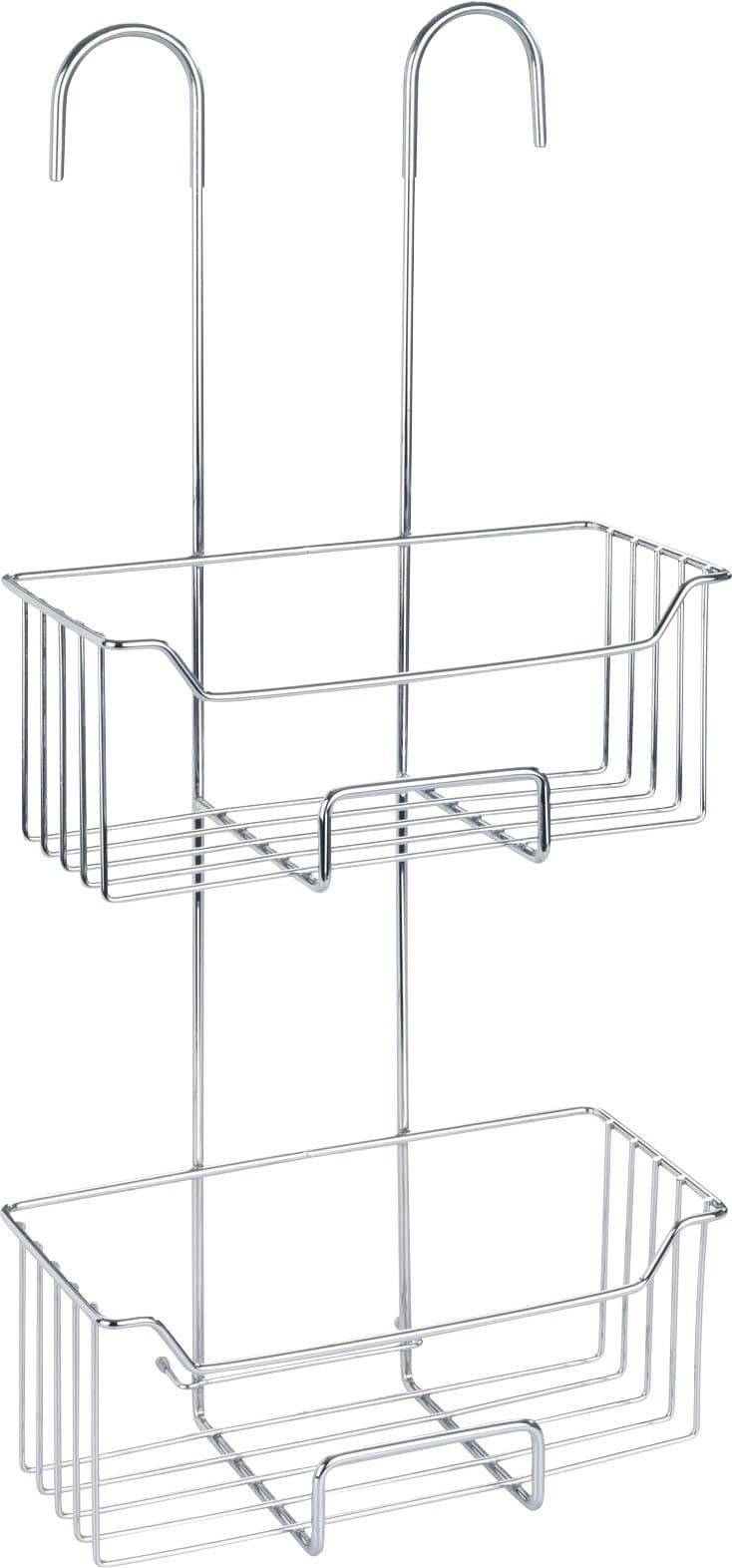 WENKO Duschablage Milo, 2 Etagen | Silber