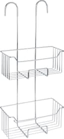 WENKO Duschablage Milo, 2 Etagen | Silber