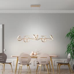 JUST LIGHT Pendelleuchte CURLS | Gold