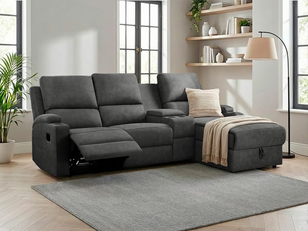 OTTO home Ecksofa NAPORI Multimediasofa | Grau