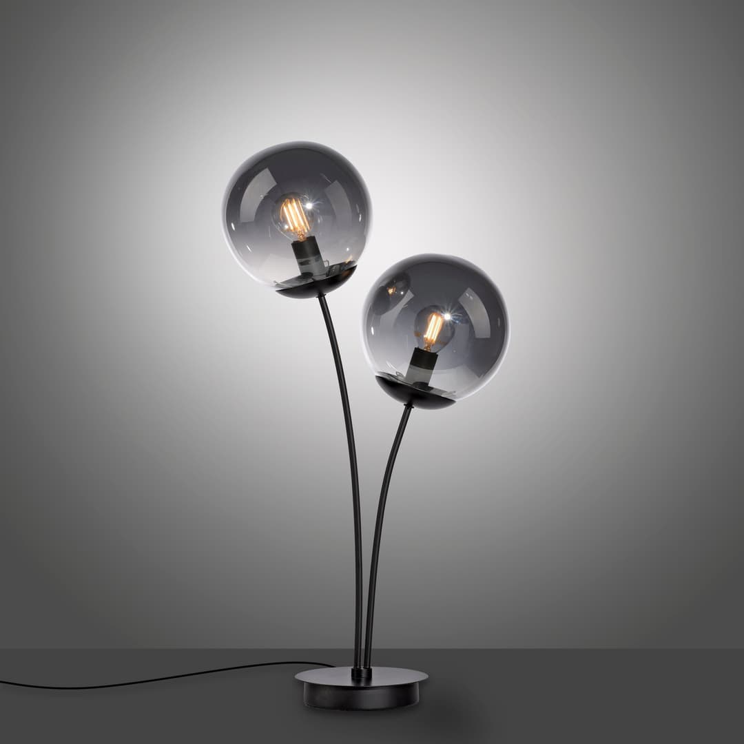 JUST LIGHT Tischleuchte BIG WIDOW | Schwarz