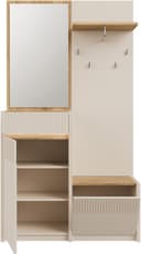 FORTE Oak Squere Kompaktgarderobe | Beige 4