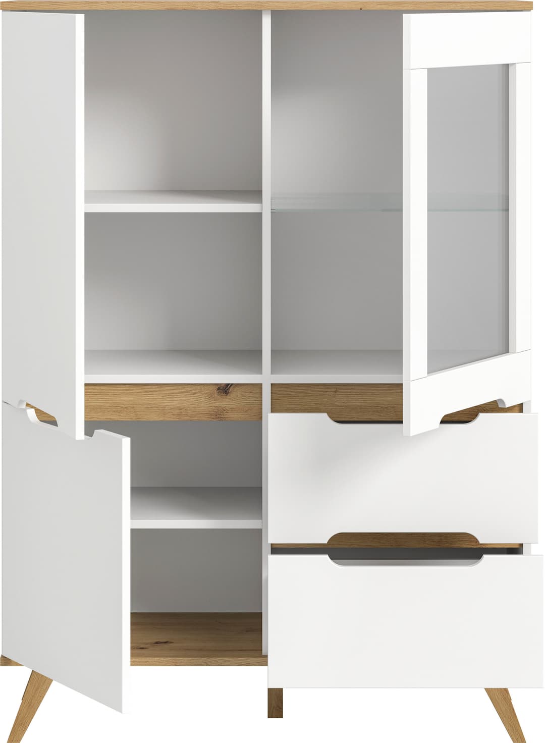 Home affaire Highboard Alesund | Weiß