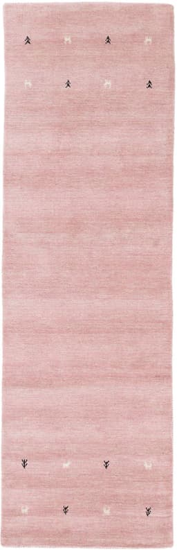 carpetfine Wollteppich Gabbeh Uni | Rosa
