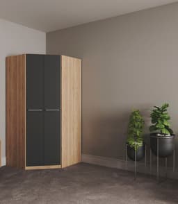 priess Eckkleiderschrank Barcelona | Holztöne