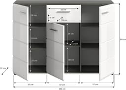 Home affaire Sideboard Rumba | Weiß