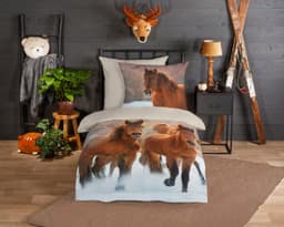 good morning Kinderbettwäsche Ponies | Mehrfarbig