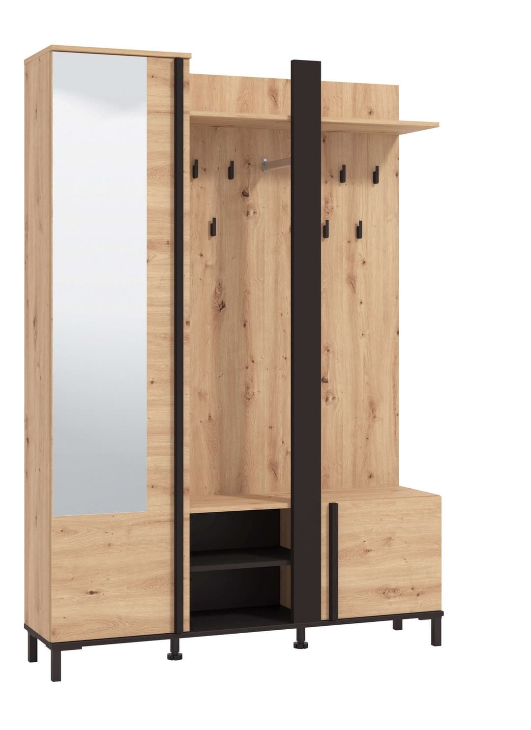 Home affaire Kompaktgarderobe Nino | Holztöne