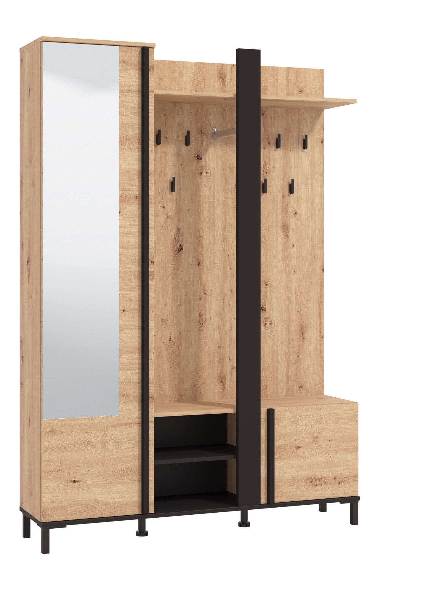 Home affaire Kompaktgarderobe Nino | Holztöne