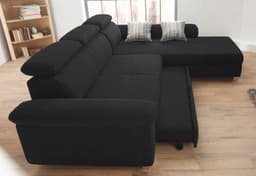 Jockenhöfer Gruppe Ecksofa Landshut L-Form | Schwarz