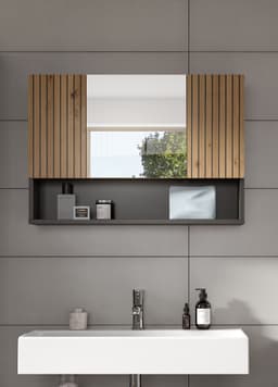 welltime Spiegelschrank MANI | Holztöne