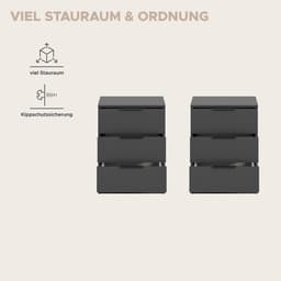 Home affaire Nachtkommode Skarde | Grau