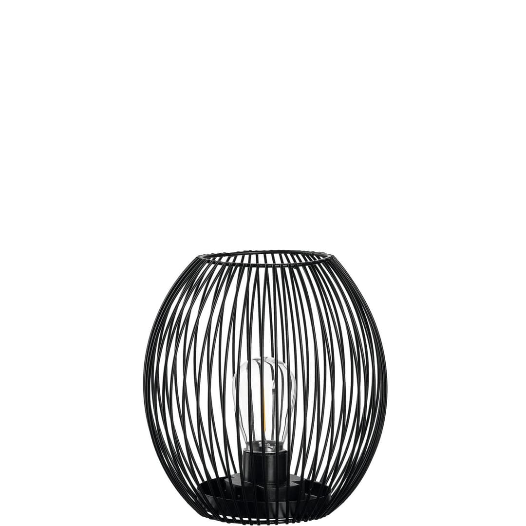 LEONARDO LED Tischleuchte Laterne CASOLARE | Schwarz