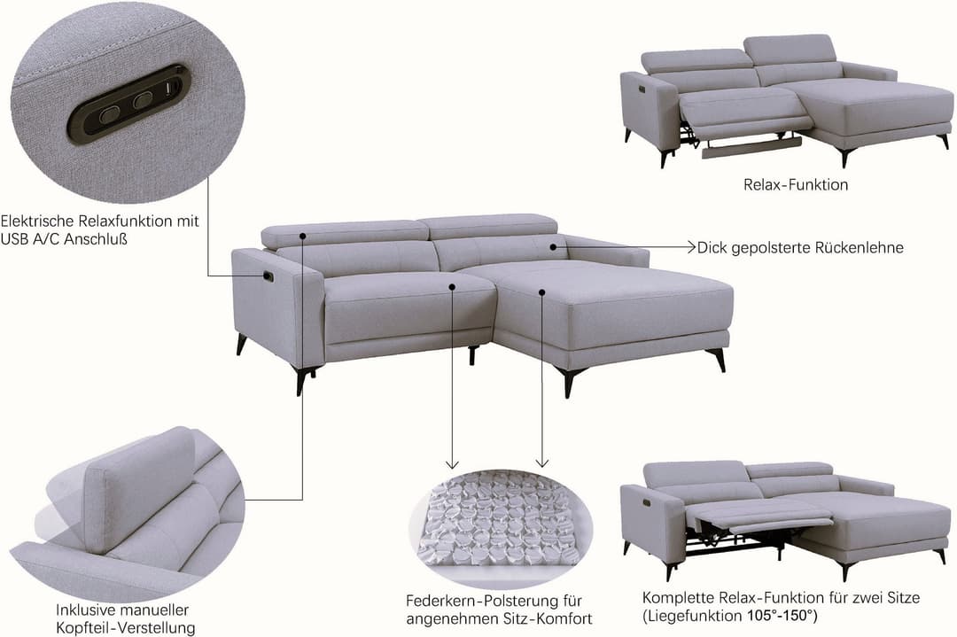 OTTO home Ecksofa LEWII | Beige
