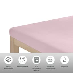 OTTO home Spannbettlaken Topper Basic | Rosa