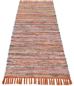 carpetfine Kelim Chindi Läufer | Mehrfarbig