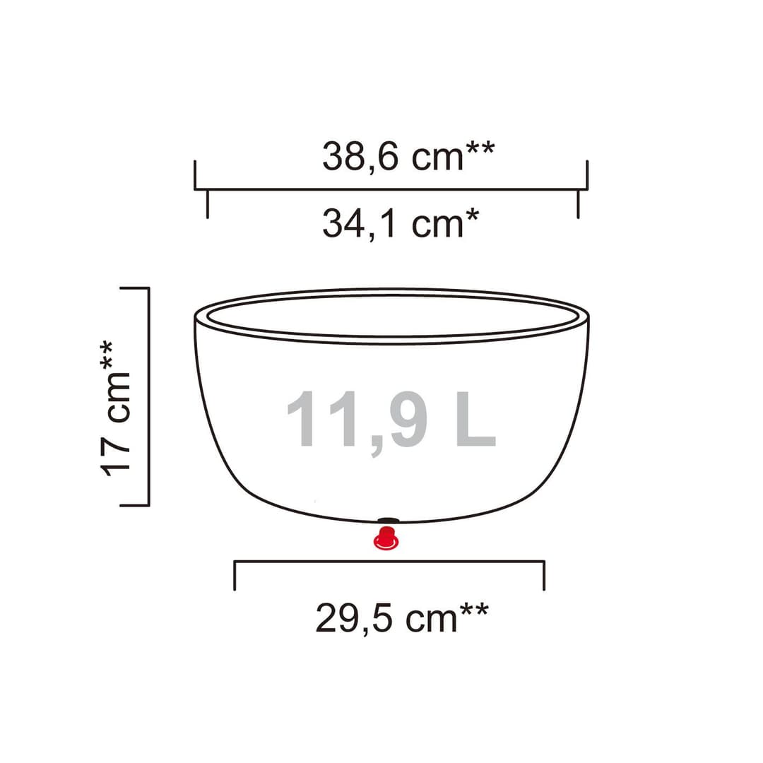Scheurich LINETTO BOWL Pflanzschale | Grau