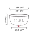 Scheurich LINETTO BOWL Pflanzschale | Grau 4