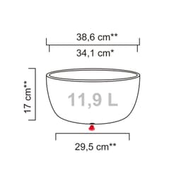 Scheurich LINETTO BOWL Pflanzschale | Grau