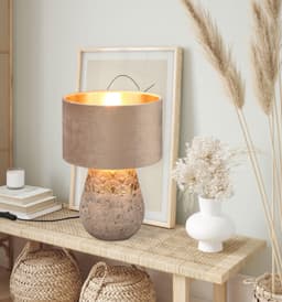 Reality Leuchten Schreibtischlampe Kiran | Beige