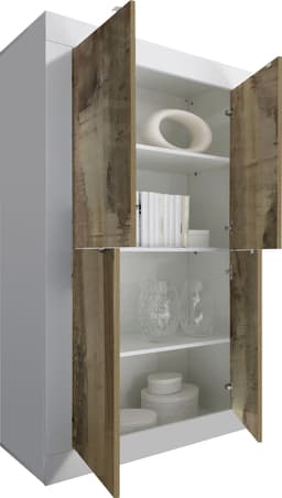 Home affaire Highboard Basic | Weiß