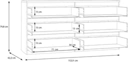 FORTE Kommode Edmore | Grau