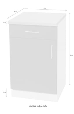 wiho Küchen Unterschrank Kiel | Weiß