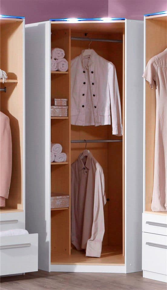 priess Eckkleiderschrank Barcelona | Weiß