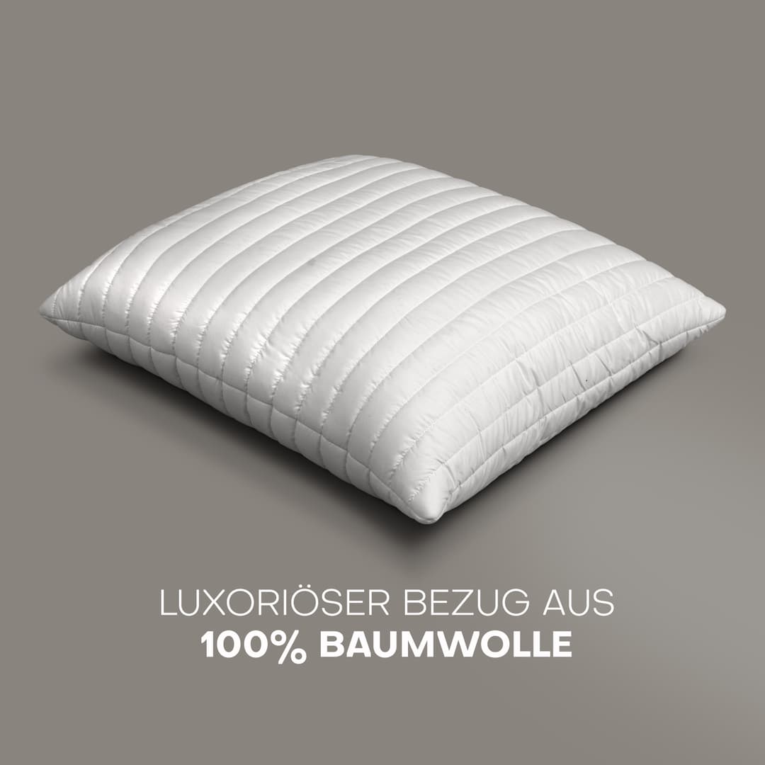John Cotton Baumwollkissen Magicline | Weiß